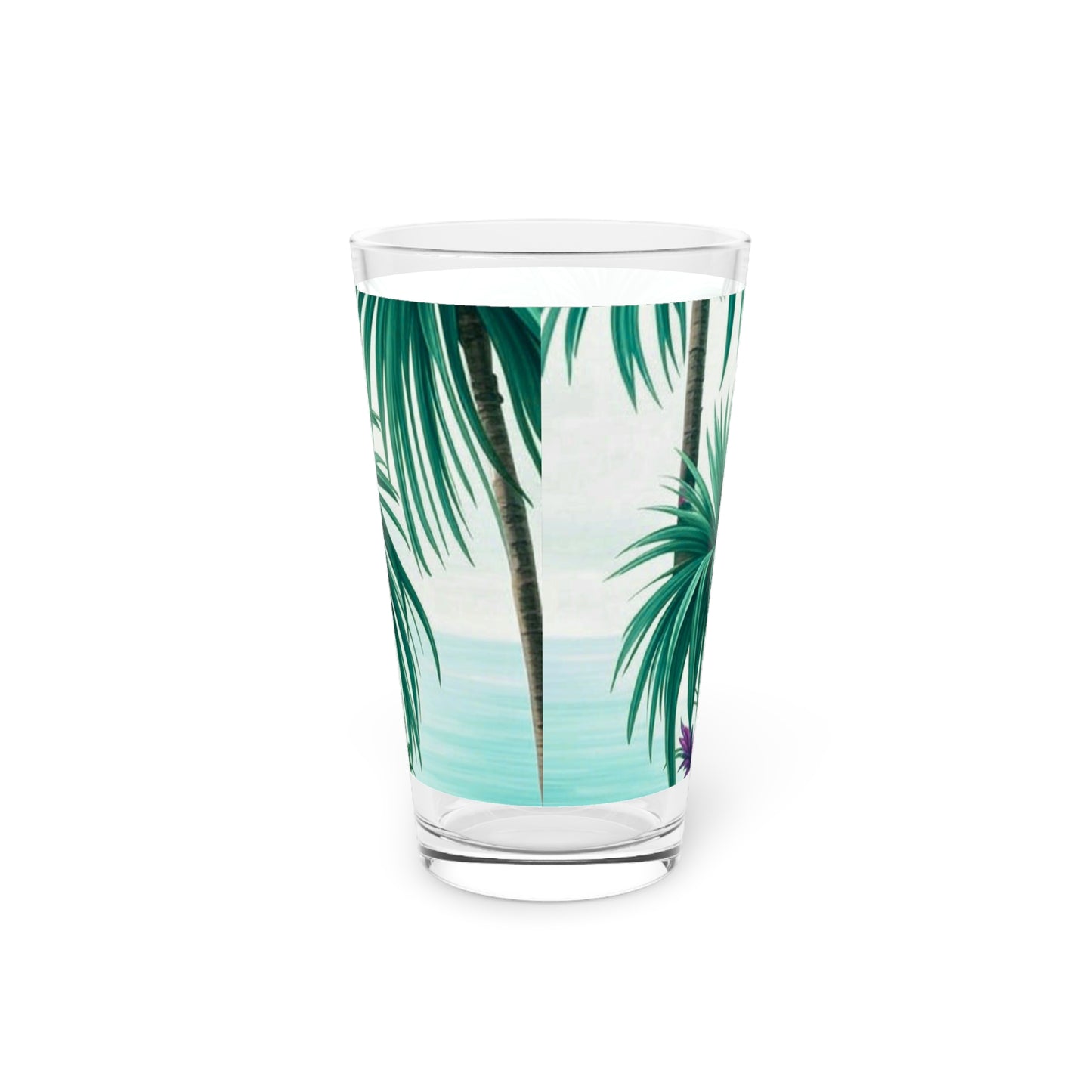 Pint Glass, 16oz, Tiny Palm Island