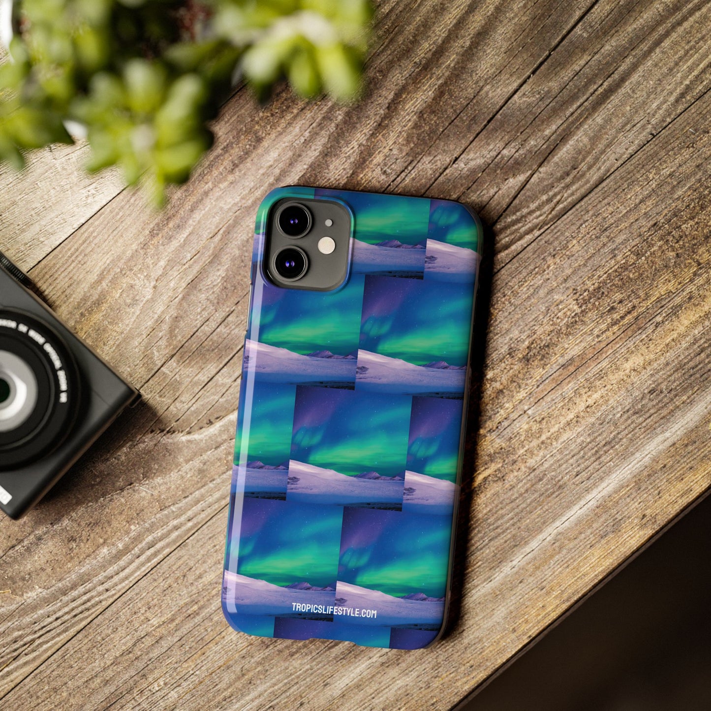 Slim Phone Cases - Cold Ocean Lights, Peacock