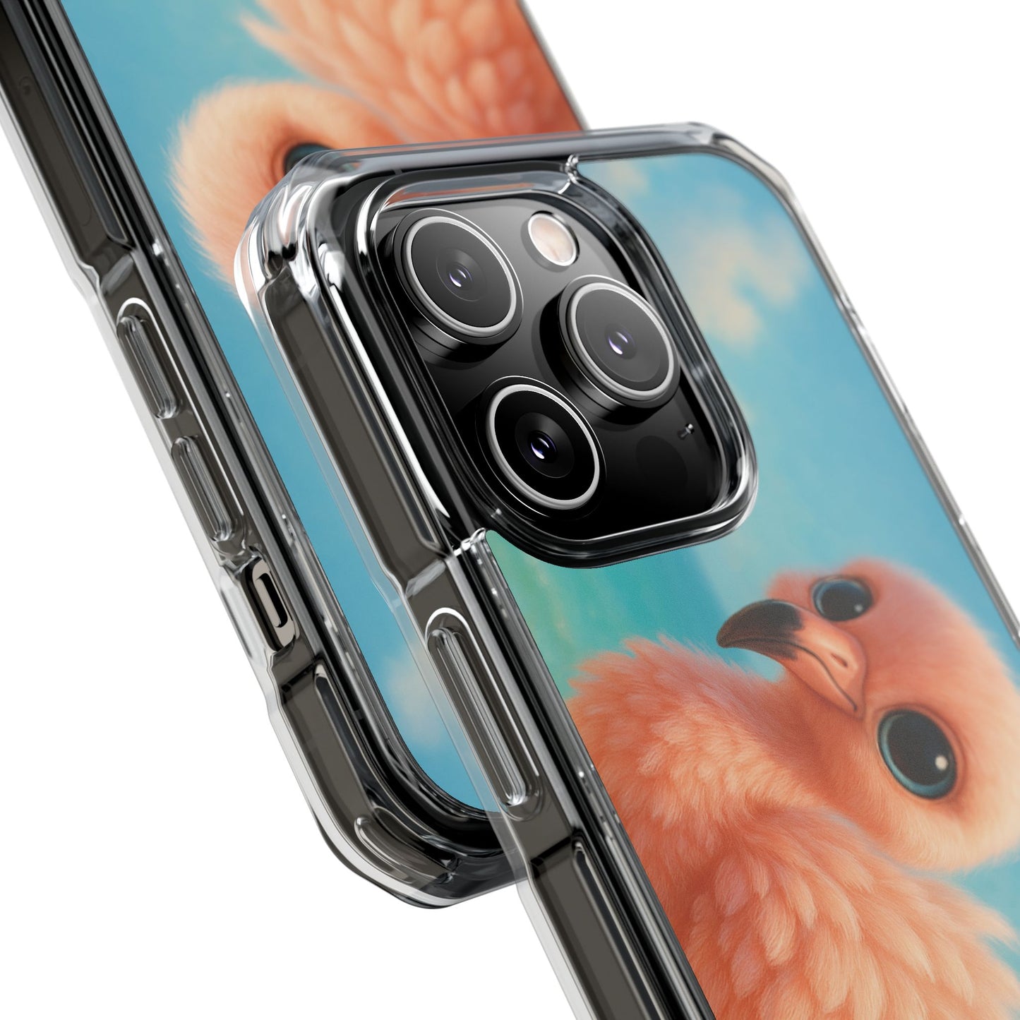 Baby Flamingo Magnetic Clear Phone Case, Many Models