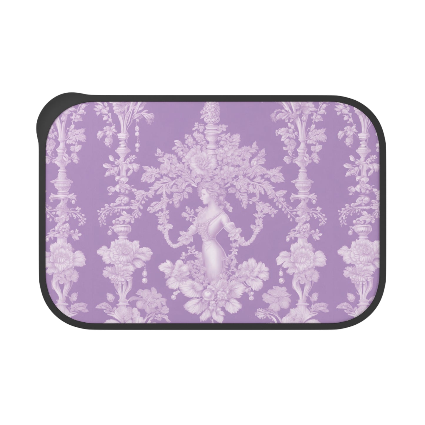 Bento Box with Utensils - Pearl Lady Toile, purple