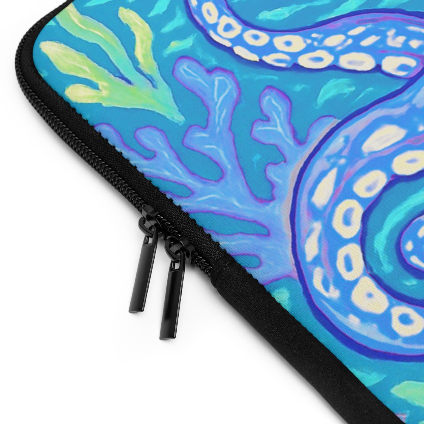 Tropical Laptop Sleeve, 5 Sizes - Perfect for Beach Lovers & Students / Octopus Kraken Joe, Blue