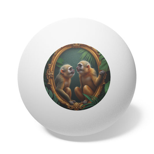 Tropical Paradise Ping Pong Balls - 6 Pack with Framed Marmoset Monkies