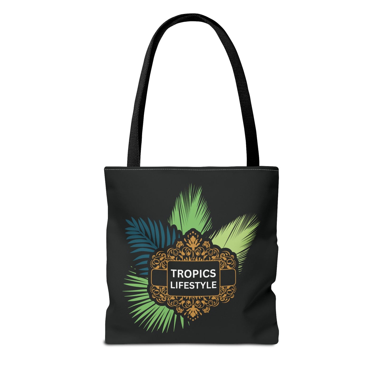 Elegant Tropics Lifestyle Logo Tote Bag - 3 Sizes, Black