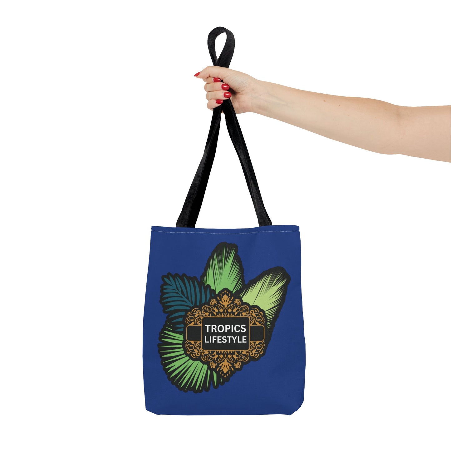 Elegant Tropics Lifestyle Logo Tote Bag - 3 Sizes, Dark Blue