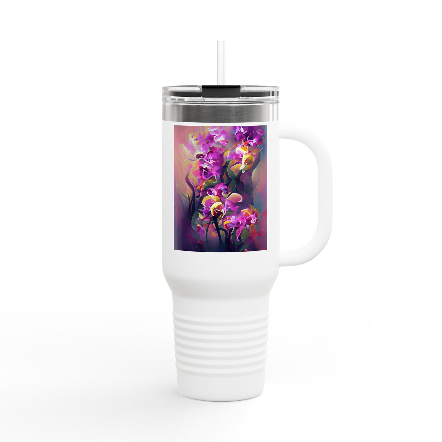 Fantasy Orchids nsulated Travel Mug - 40oz - Perfect for Outdoor Adventures