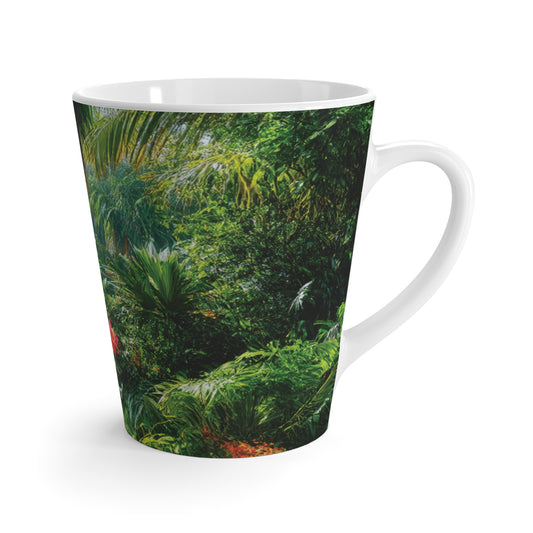 Latte White Mug - Perfect for Coffee Enthusiasts / Rainforest Path