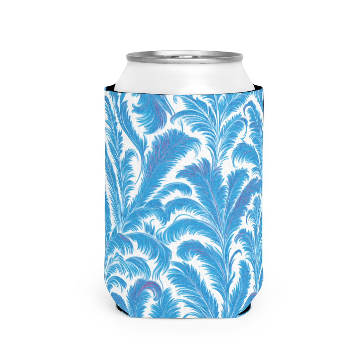 Rocco Blues/White Can Cooler Sleeve - Perfect for Outdoor Picnics