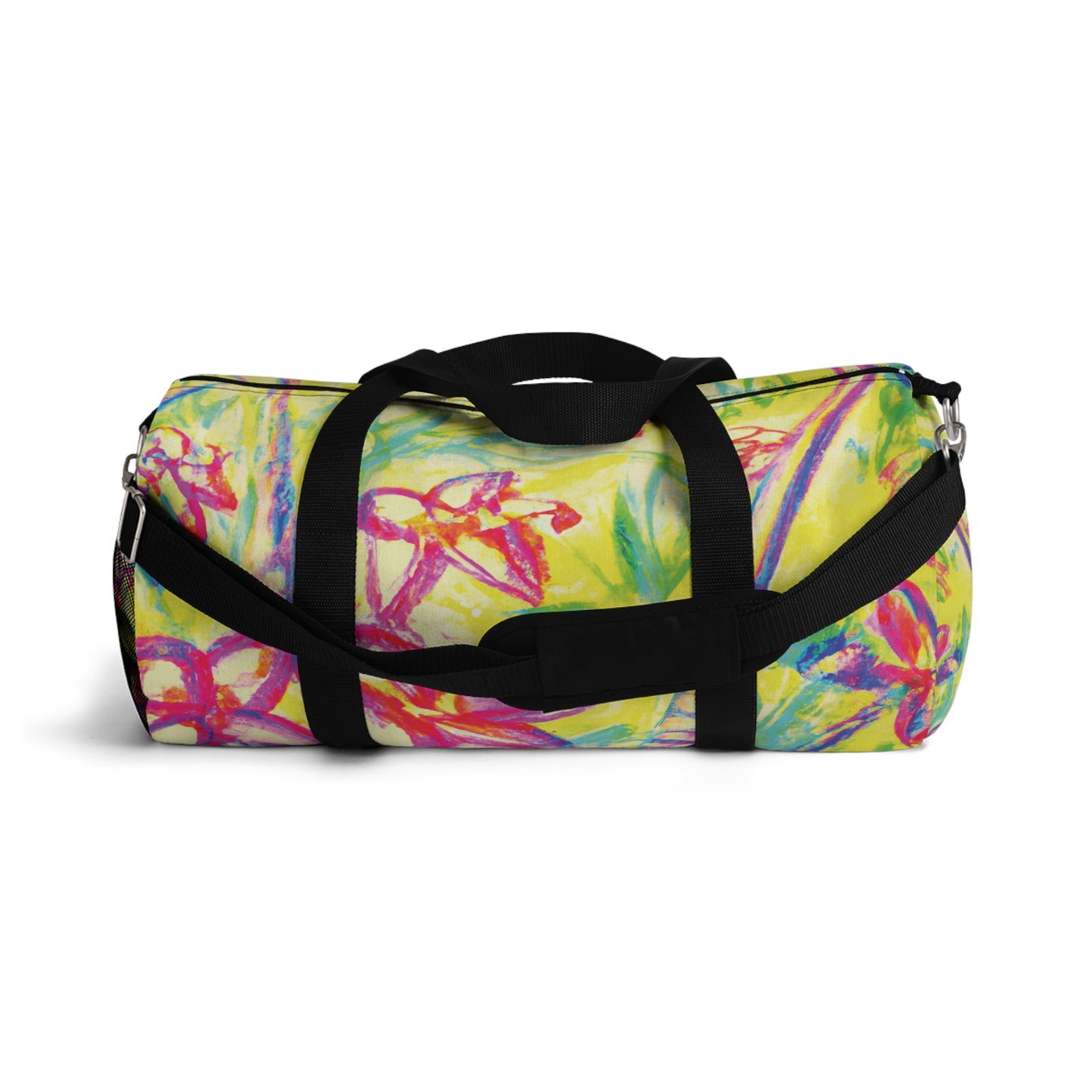 Tropical Rainforest Duffel Bag - Perfect for Travel and Gym / Tropical Doodles, Yellow