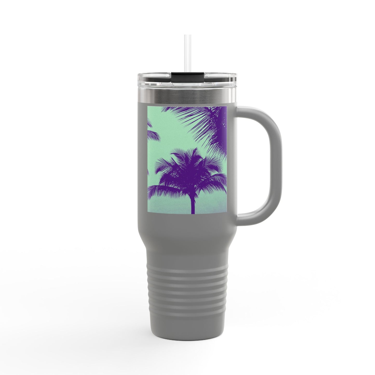 Insulated Travel Mug, 40oz / Palm Glow Minty - Perfect for Outdoor Adventures