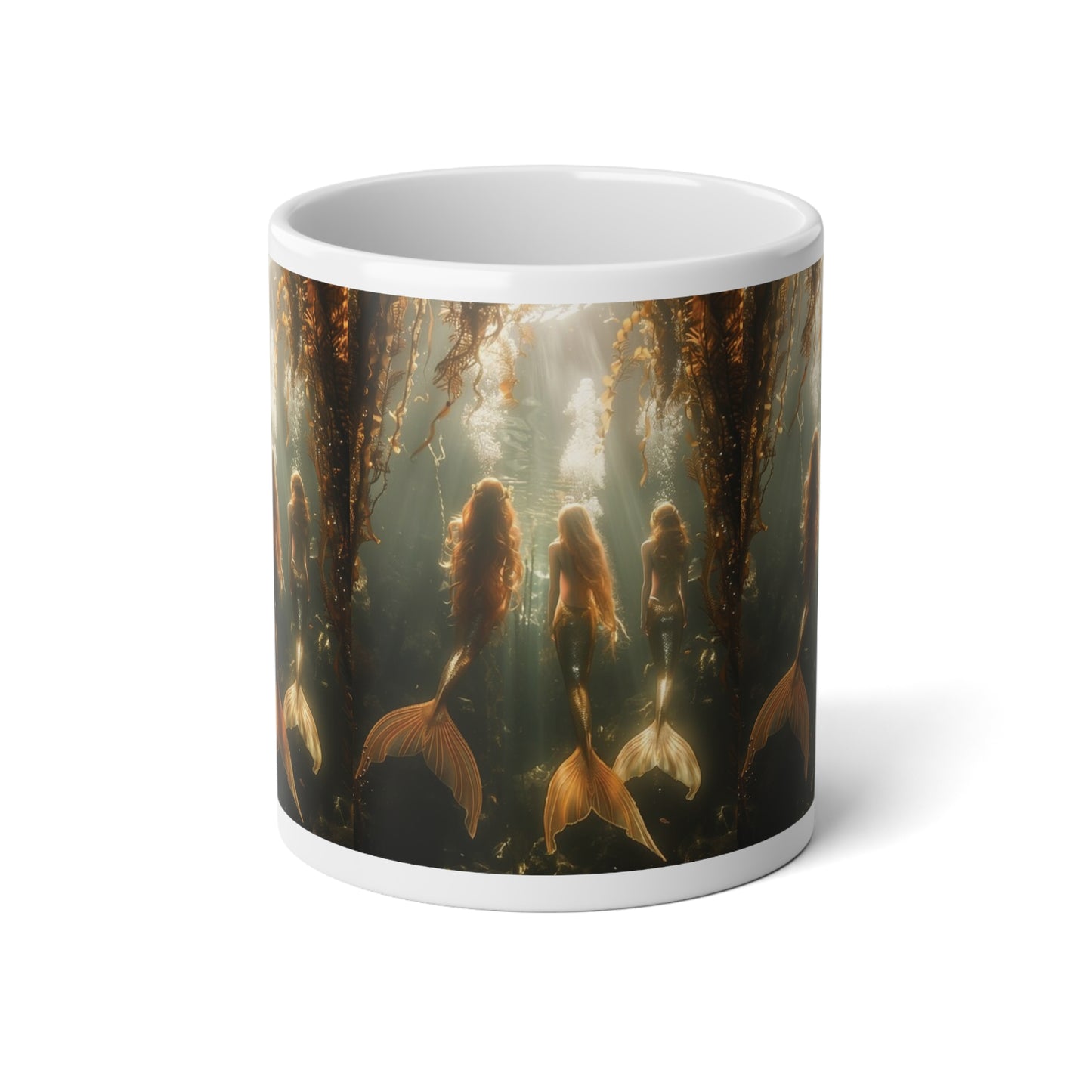 Jumbo Mug, 20oz, Mermaid Trio | Tropical Coffee Cup