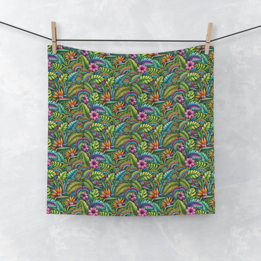 Face Towel - Rainforest Blooms