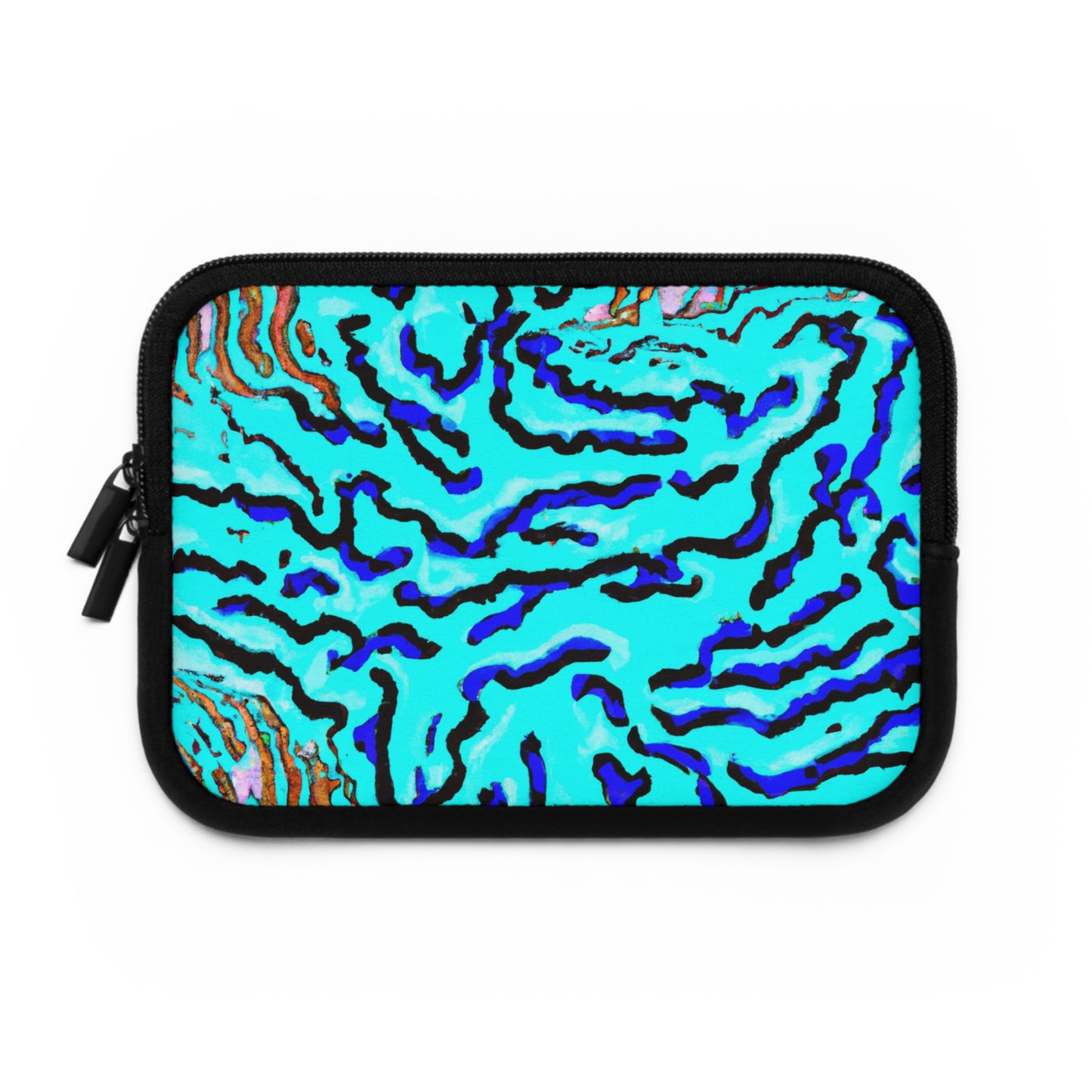 Tropical Laptop Sleeve, 5 Sizes - Perfect for Beach Lovers & Students / Wild Coral, Turquoise