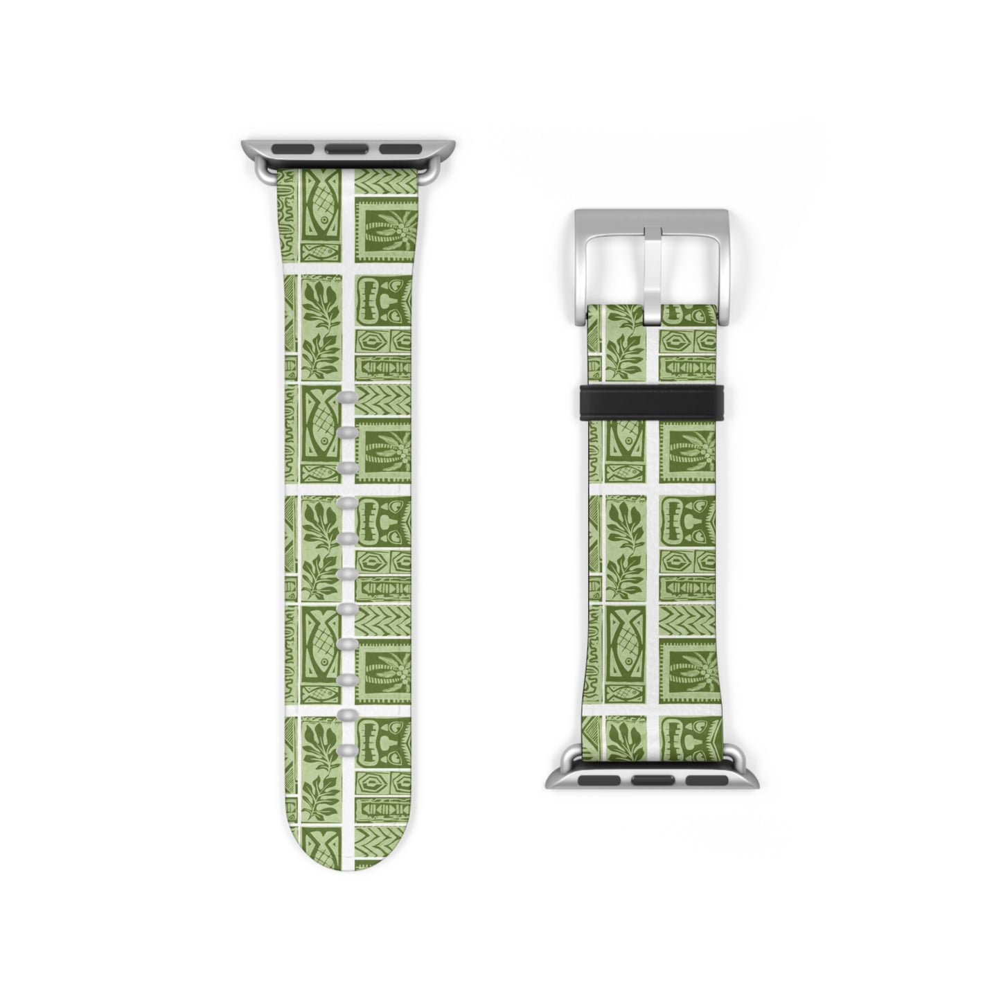 Apple Watch Band - Green Tiki Motifs