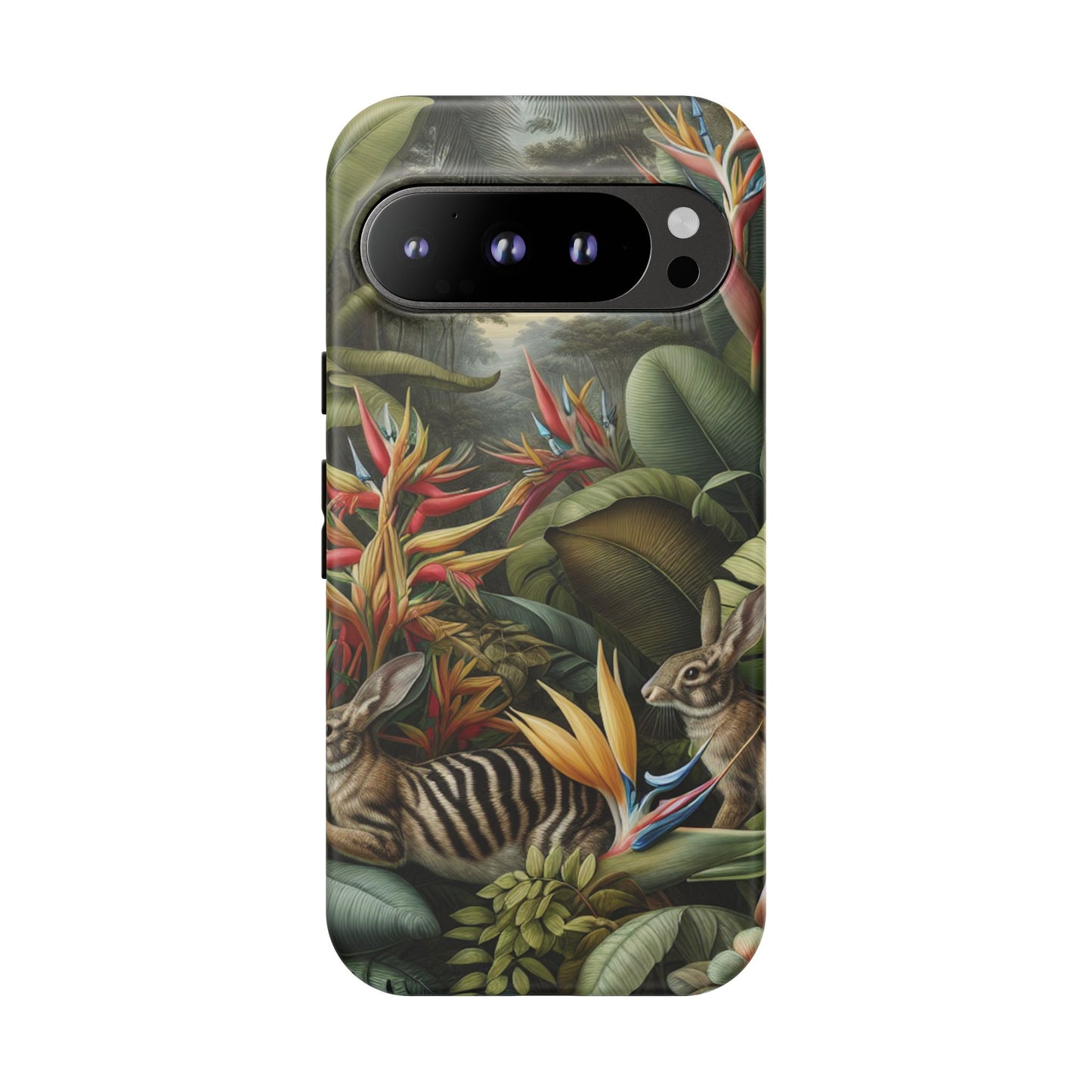 Rainforest Rabbit Outing Phone Case - Tough Cases with Summer Vibe