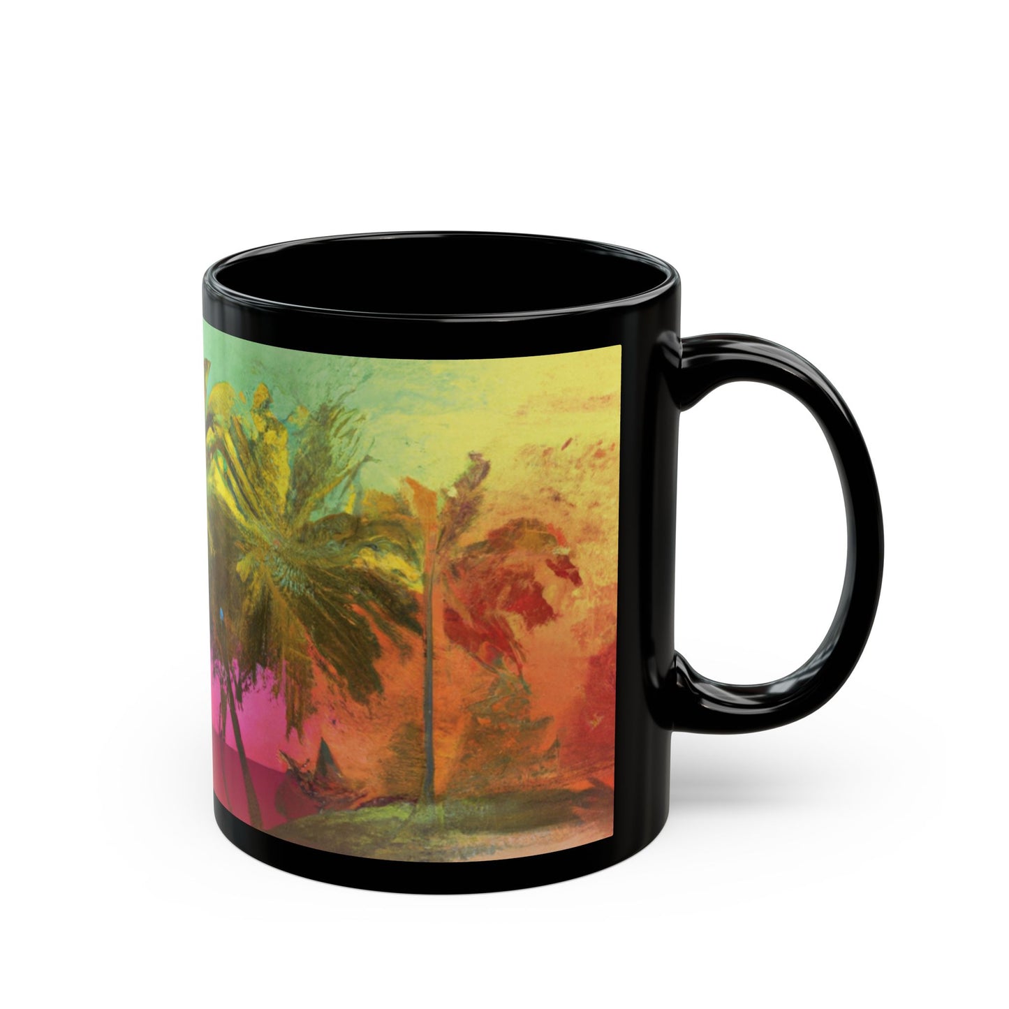 Black Coffee Mug - Ombre Beach