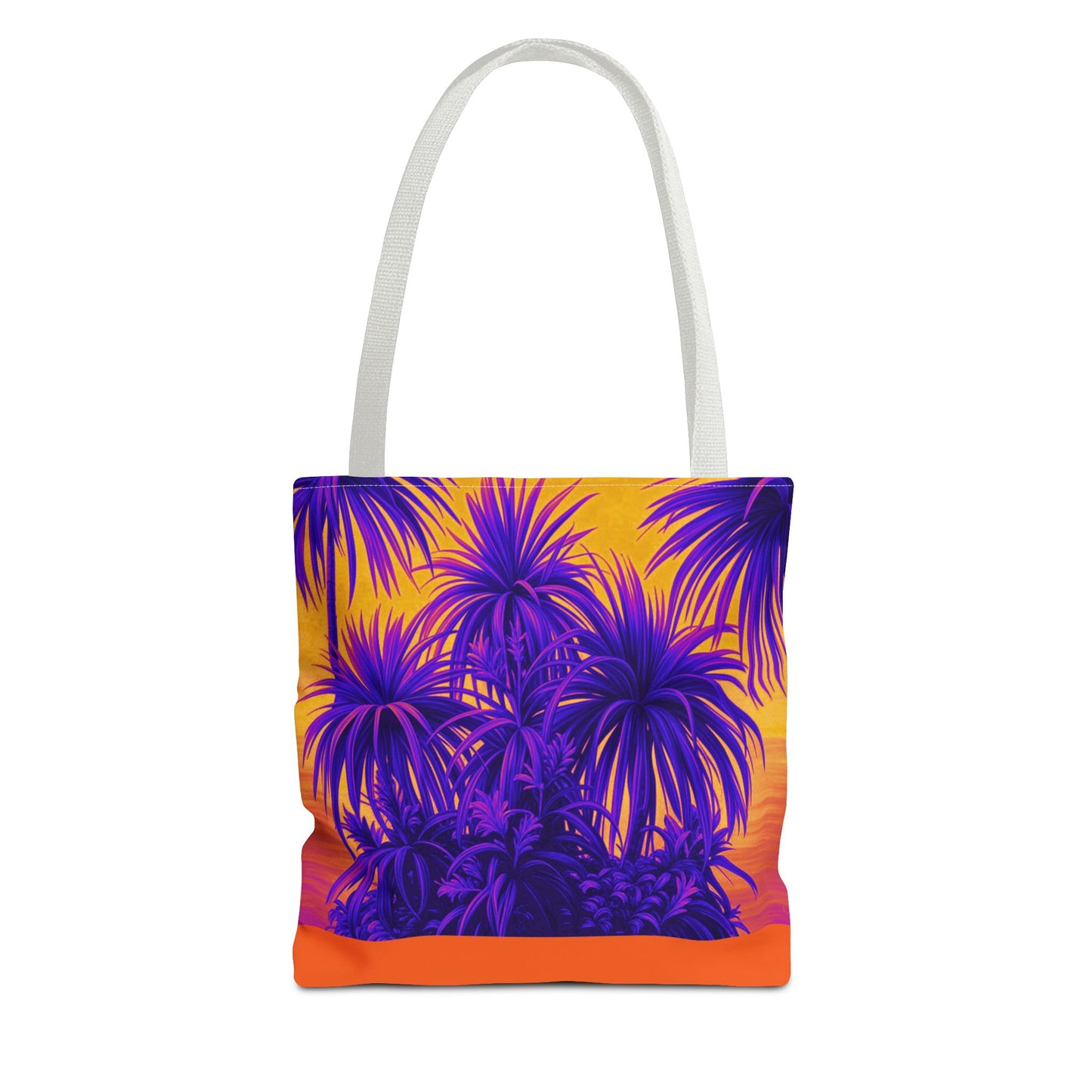 Tiny Palm Island Pop/Orange Tote Bag - 3 Sizes