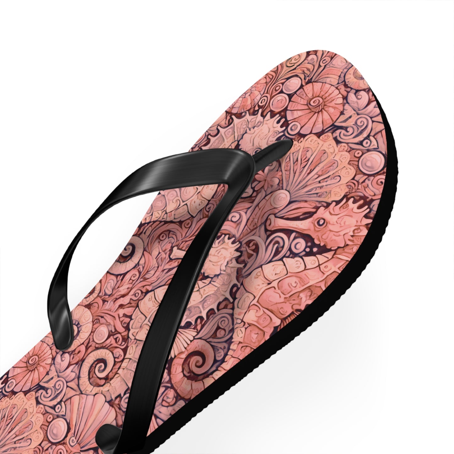 Flip Flops - Seahorses/Red
