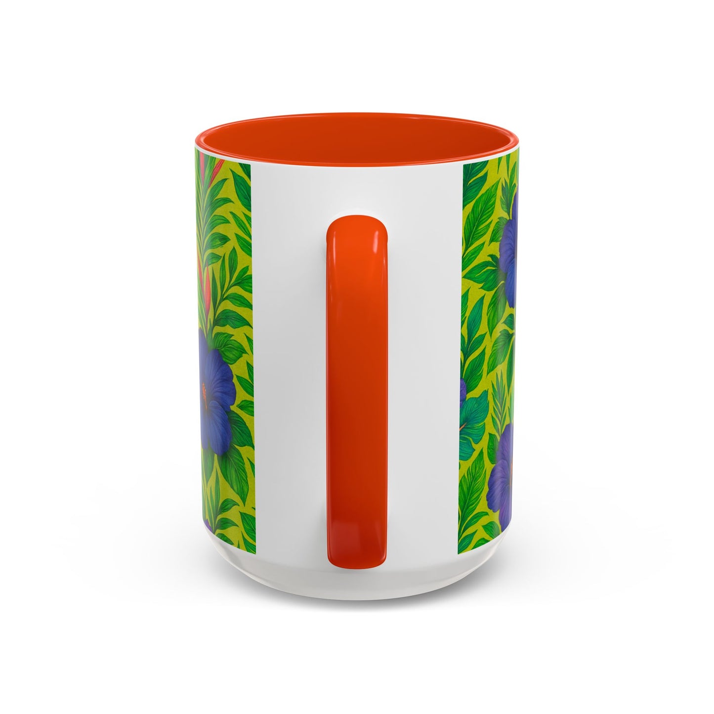 Vibrant Floral Coffee Mug - 11oz & 15oz / Midnight Flower Lime