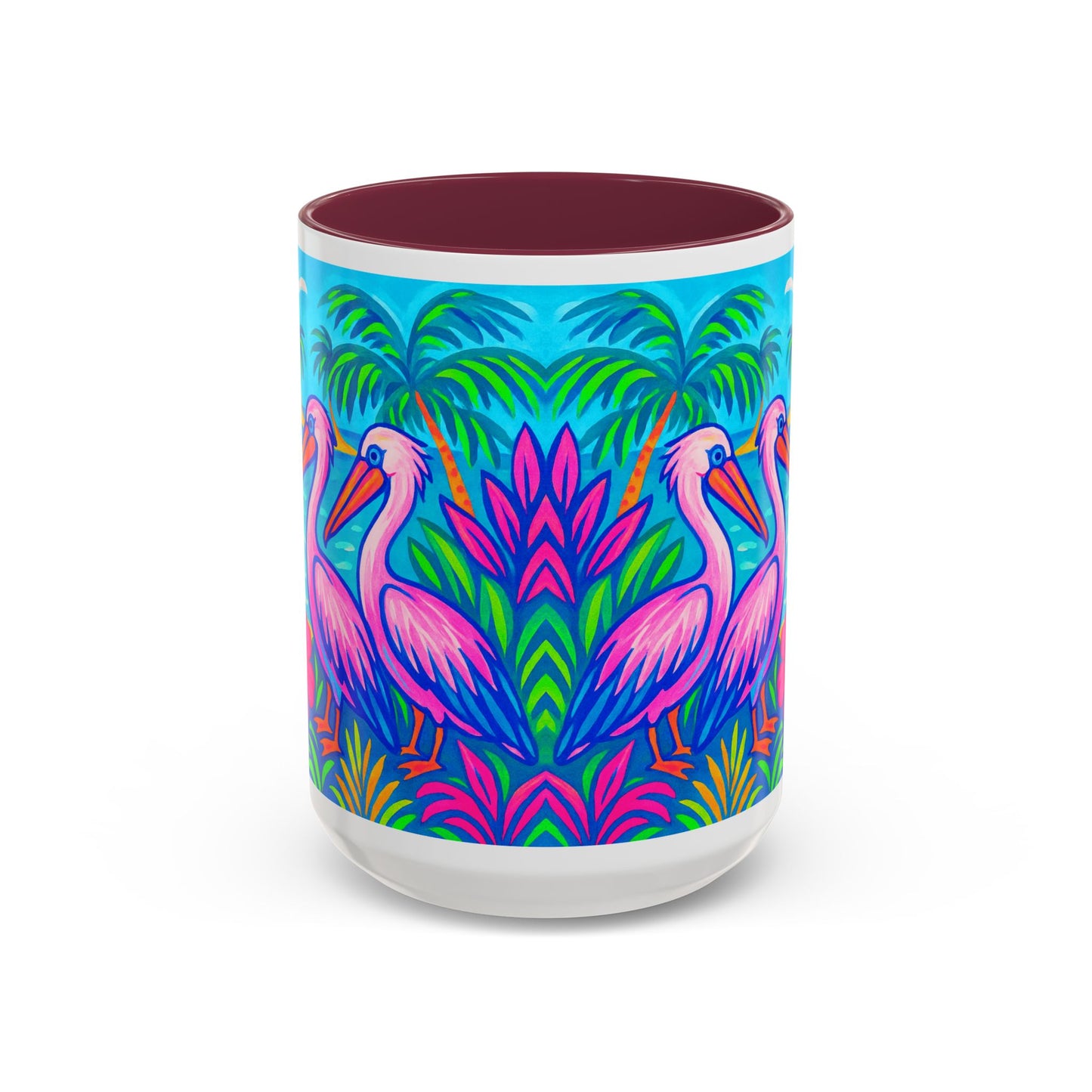Accent Color Coffee Mug, Many Colors - 11oz & 15oz / Pelican Party
