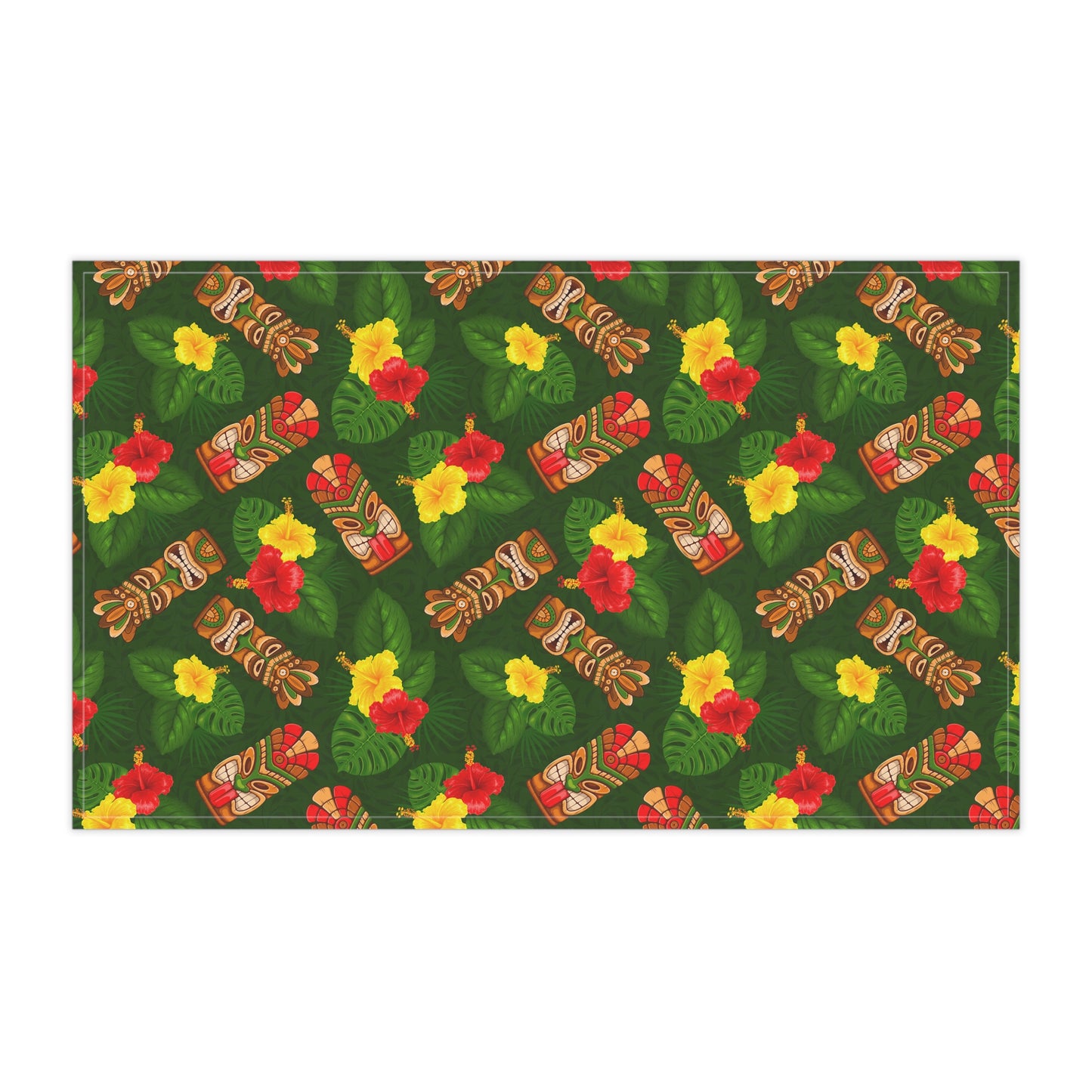 Tea Towels (cotton, poly) - Tiki Hibiscus Garden