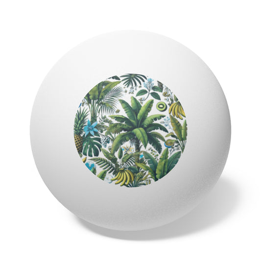 Tropical Ping Pong Balls - 6 Pack / More Tropical Fruit, White