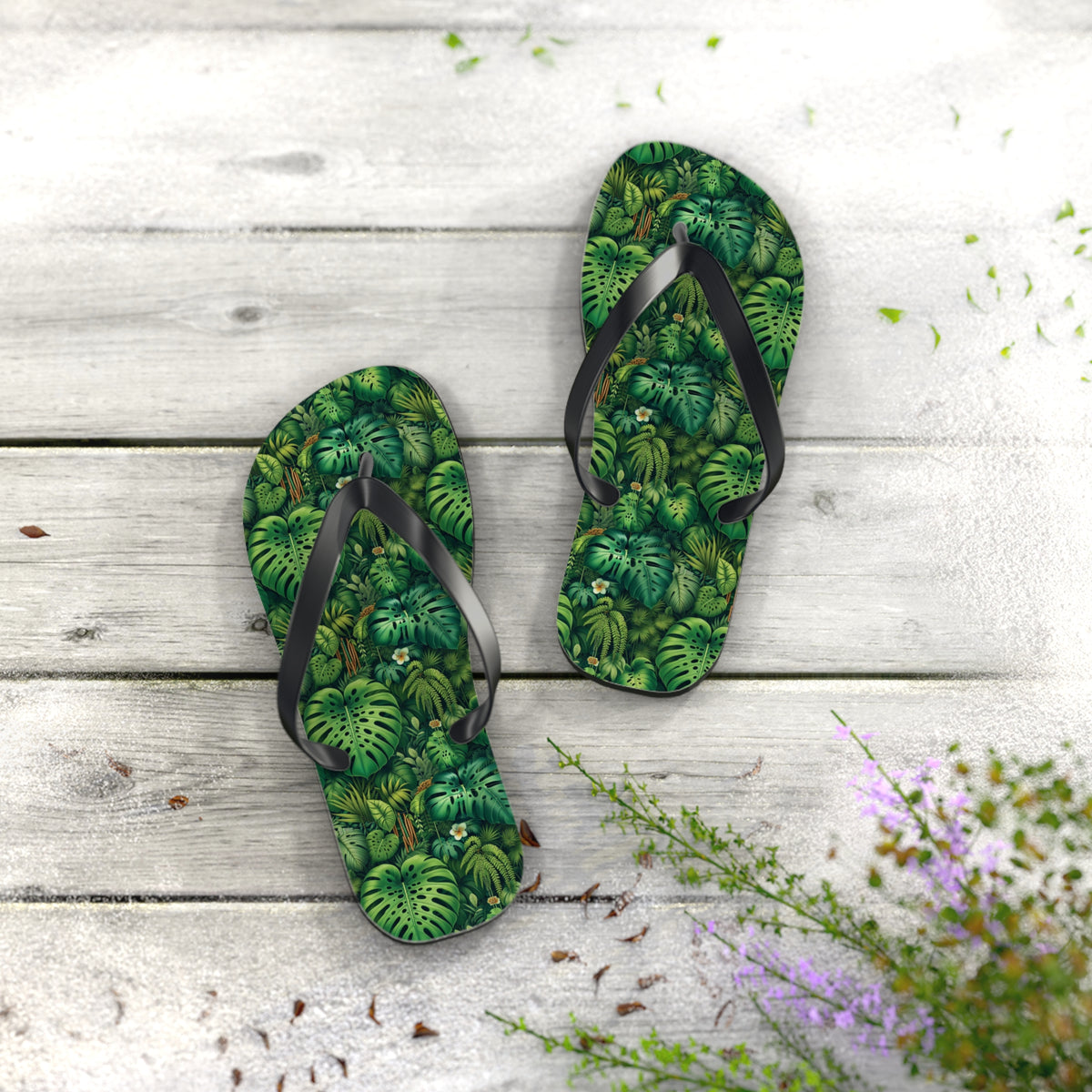 Flip Flops - Rainforest Greenery