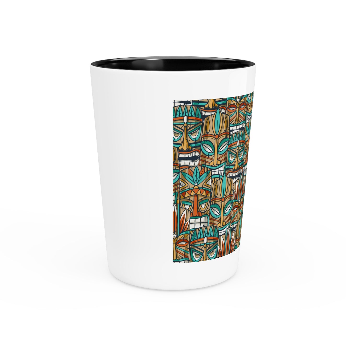 Ceramic Shot Glass - Turquoise Tiki Party