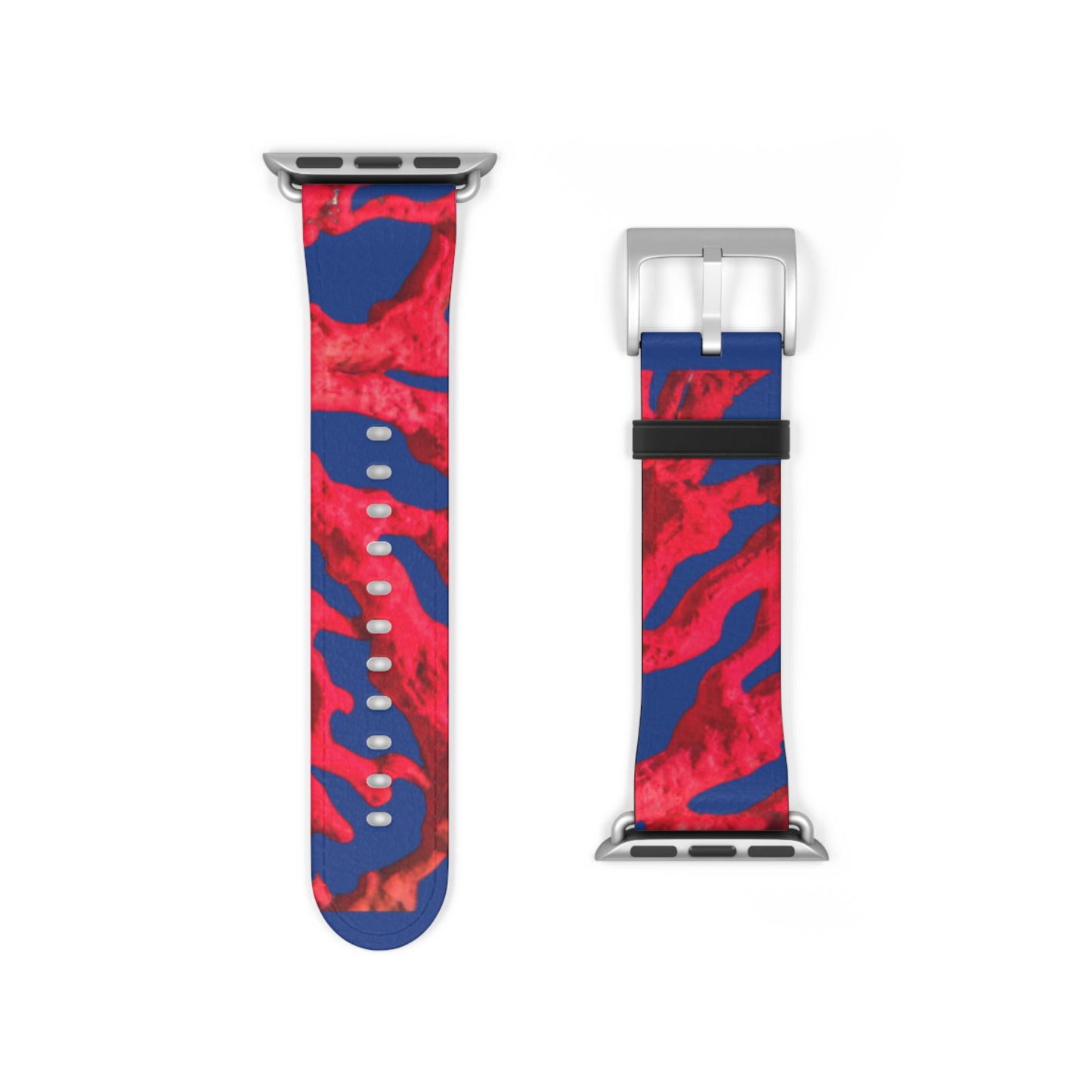 Apple Watch Band - Red Coral, dark blue background