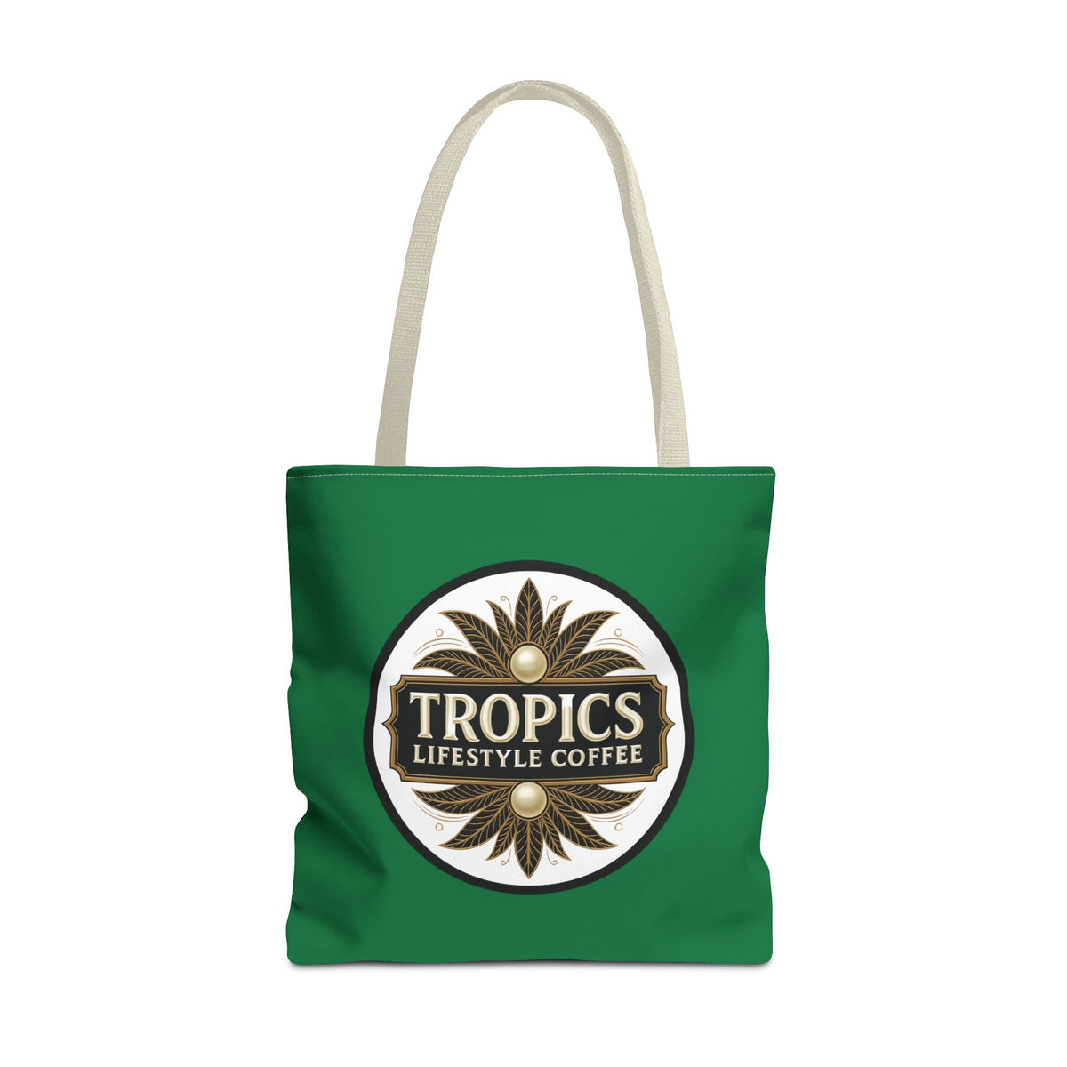 Tropics Lifestyle Coffee Tote Bag - 3 Sizes / Dark Green