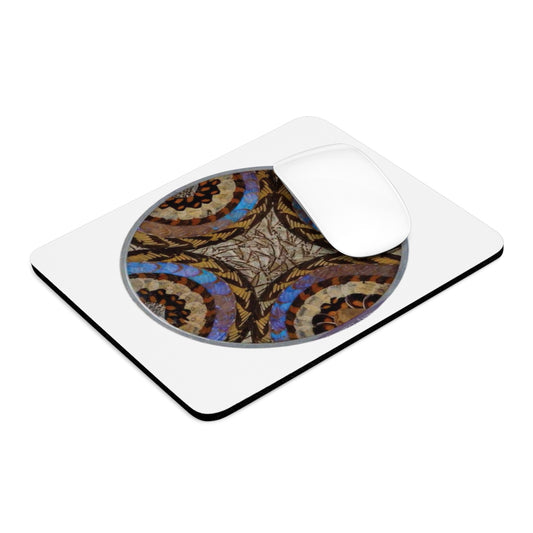 Tropical Mouse Pad, 2 Shapes - Beach Vibes for Home Office & Gamer / Real Butterfly Wing Art, White