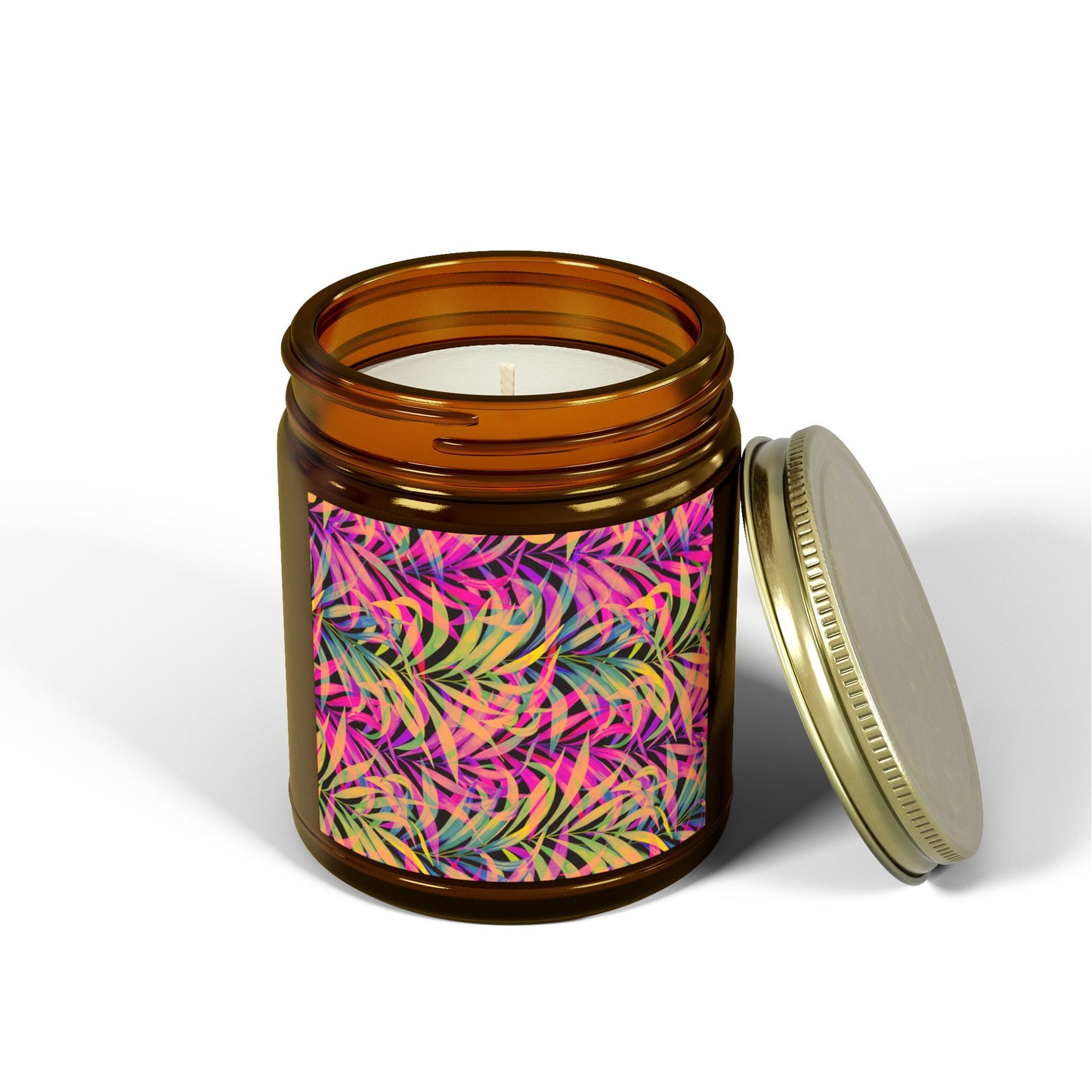 Scented Candles, Coconut Apricot Wax (4oz, 9oz) - Rainbow Fronds