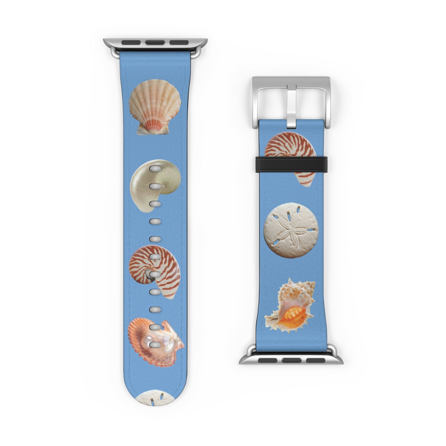 Apple Watch Band - Mixed REAL Seashells/Lt. Blue