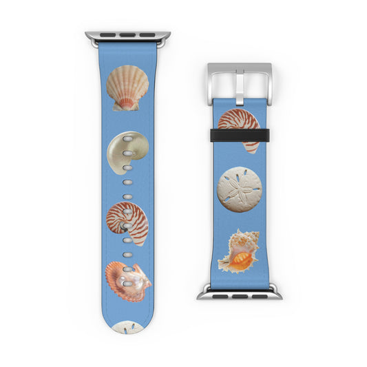 Apple Watch Band - Mixed REAL Seashells/Lt. Blue