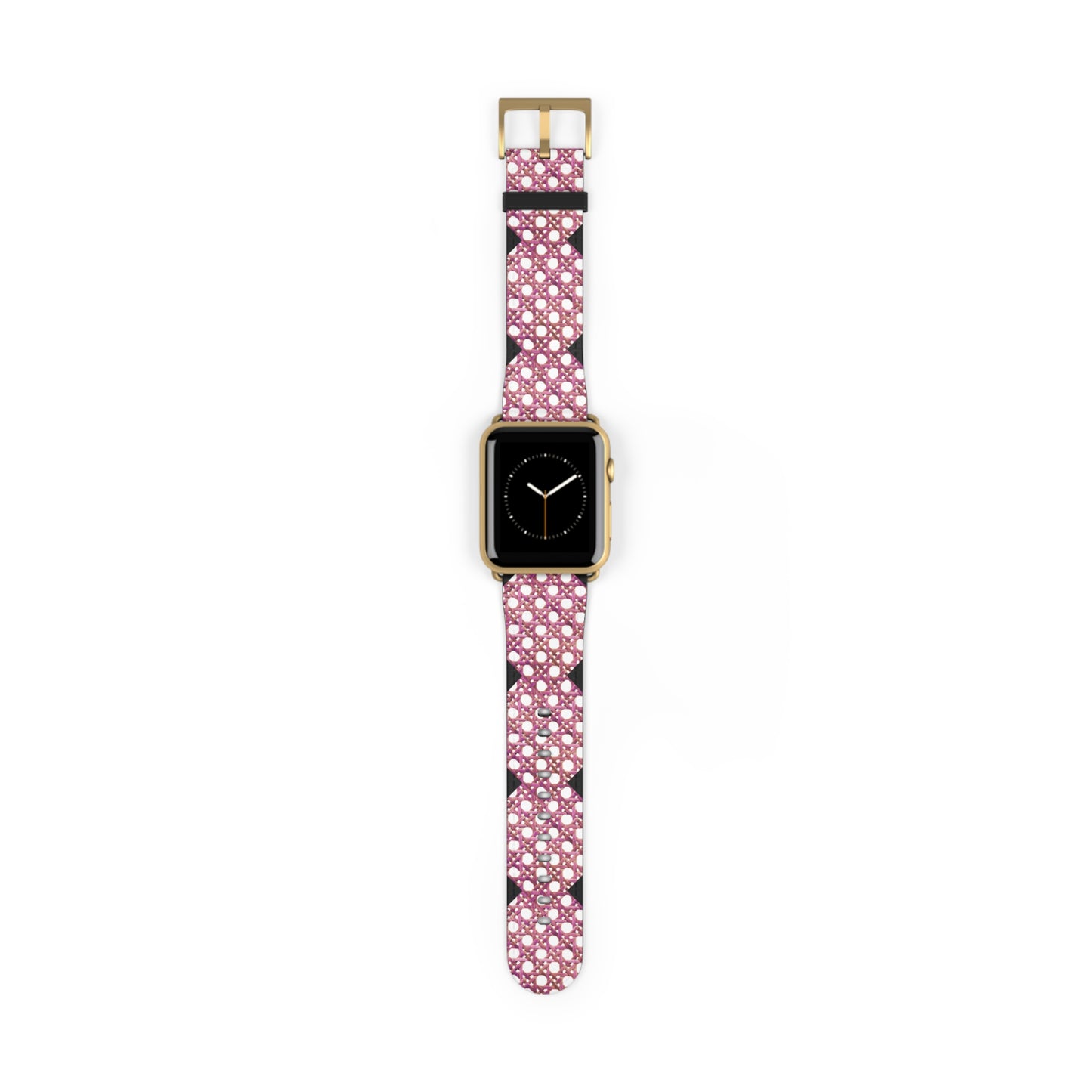 Apple Watch Band - Hibiscus Wicker Chair Weave, Black