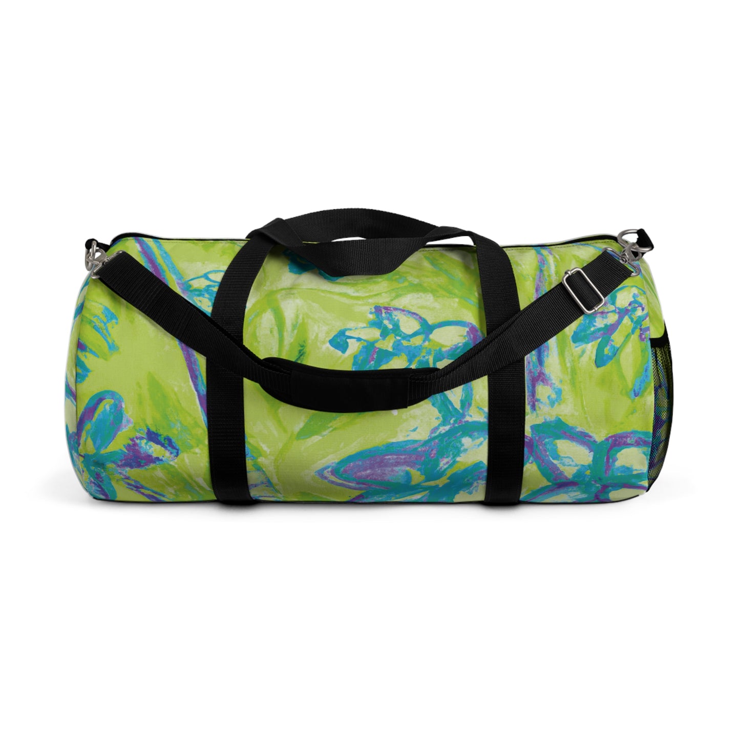 Tropical Rainforest Duffel Bag - Perfect for Travel and Gym / Tropical Doodles, Lime