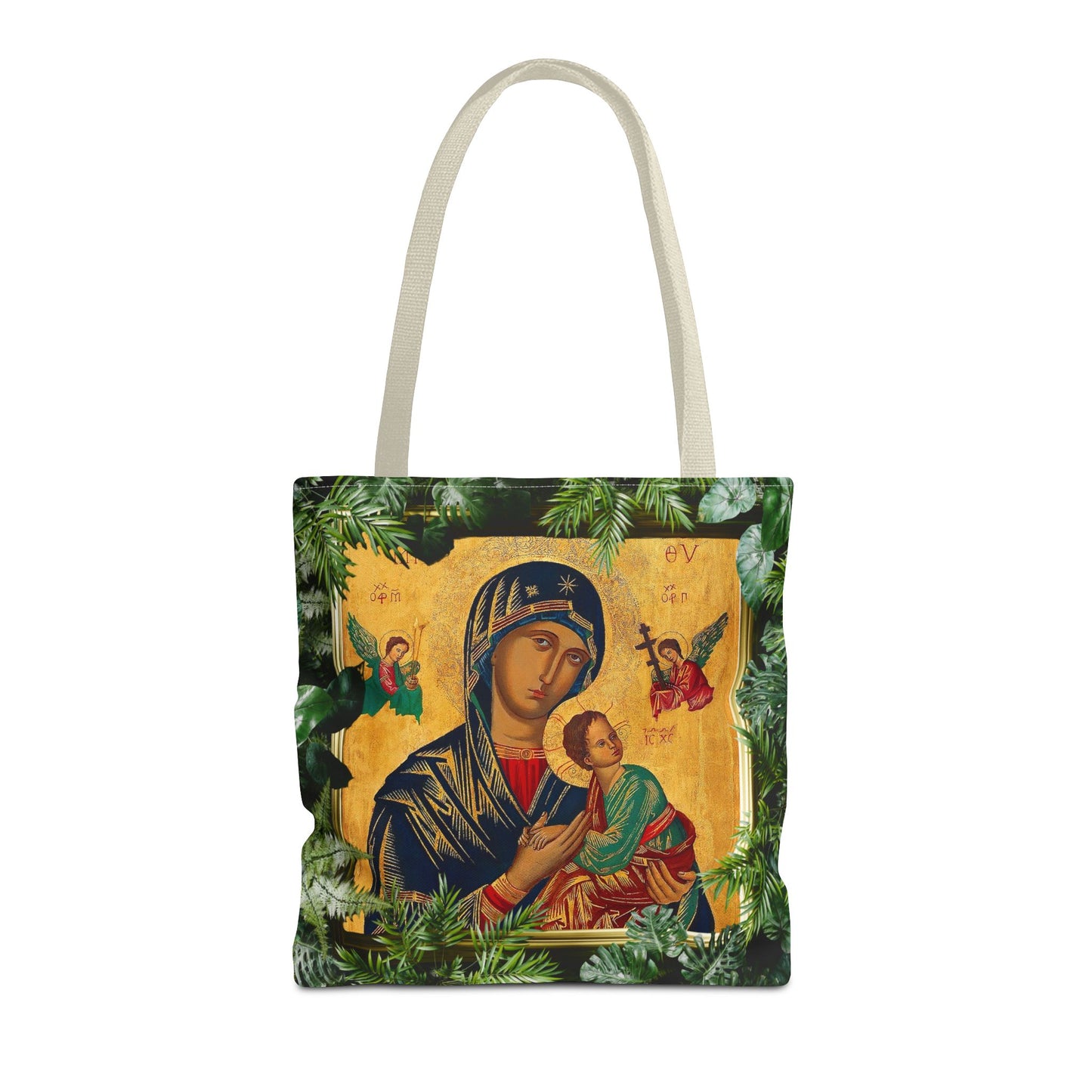 Religious Our Lady of Perpetual Help Tropical Tote Bag - 3 Sizes