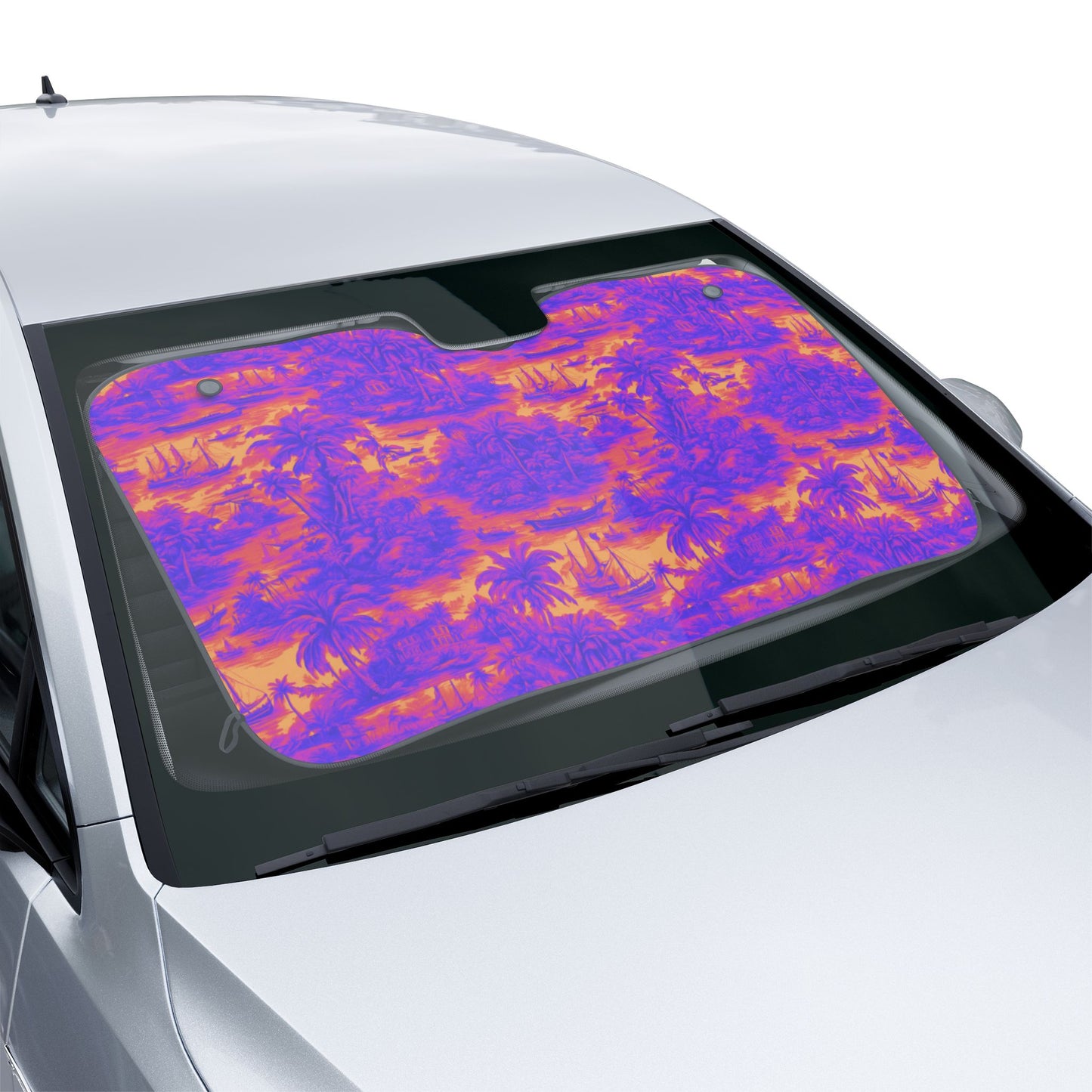 Tropical Car Sun Shades / Crazy Cool Tropical Toile