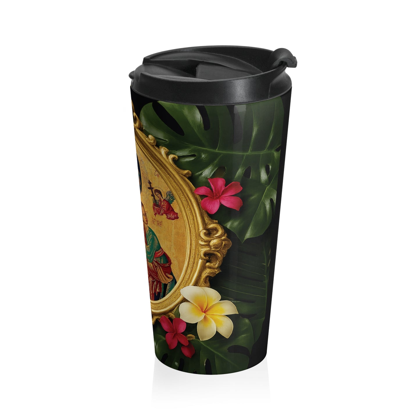 15 oz. Stainless Steel Travel Mug / Religious, Our Lady of Perpetual Help