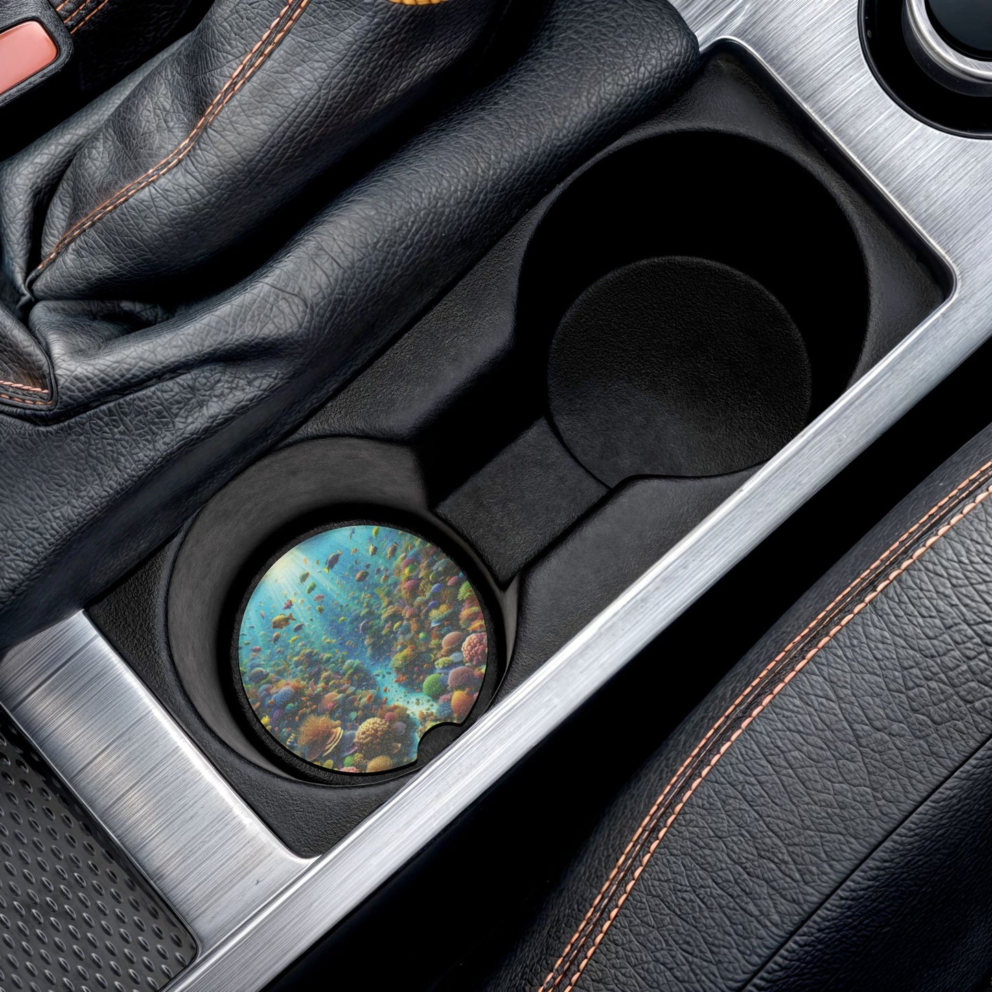 Soapstone Car Coaster - Coral Reef Fish