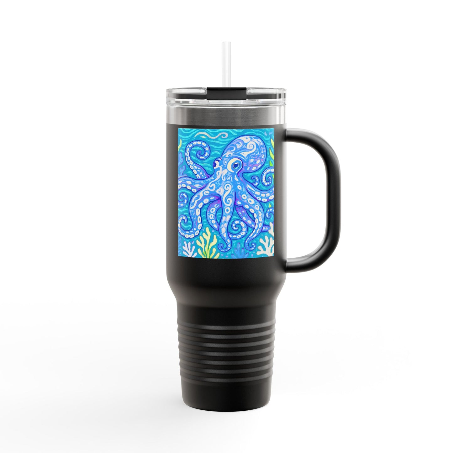 Kraken Joe/Blue Insulated Travel Mug - 40oz - Perfect for Outdoor Adventures