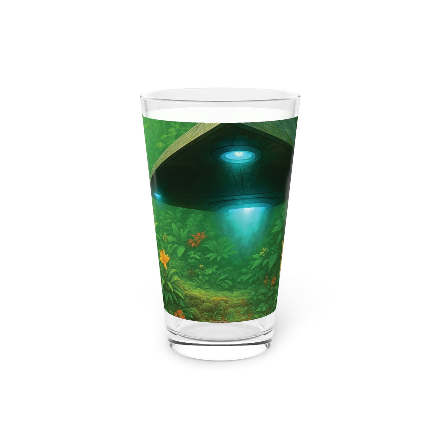 Pint Glass, 16oz - UFO and Jaguars