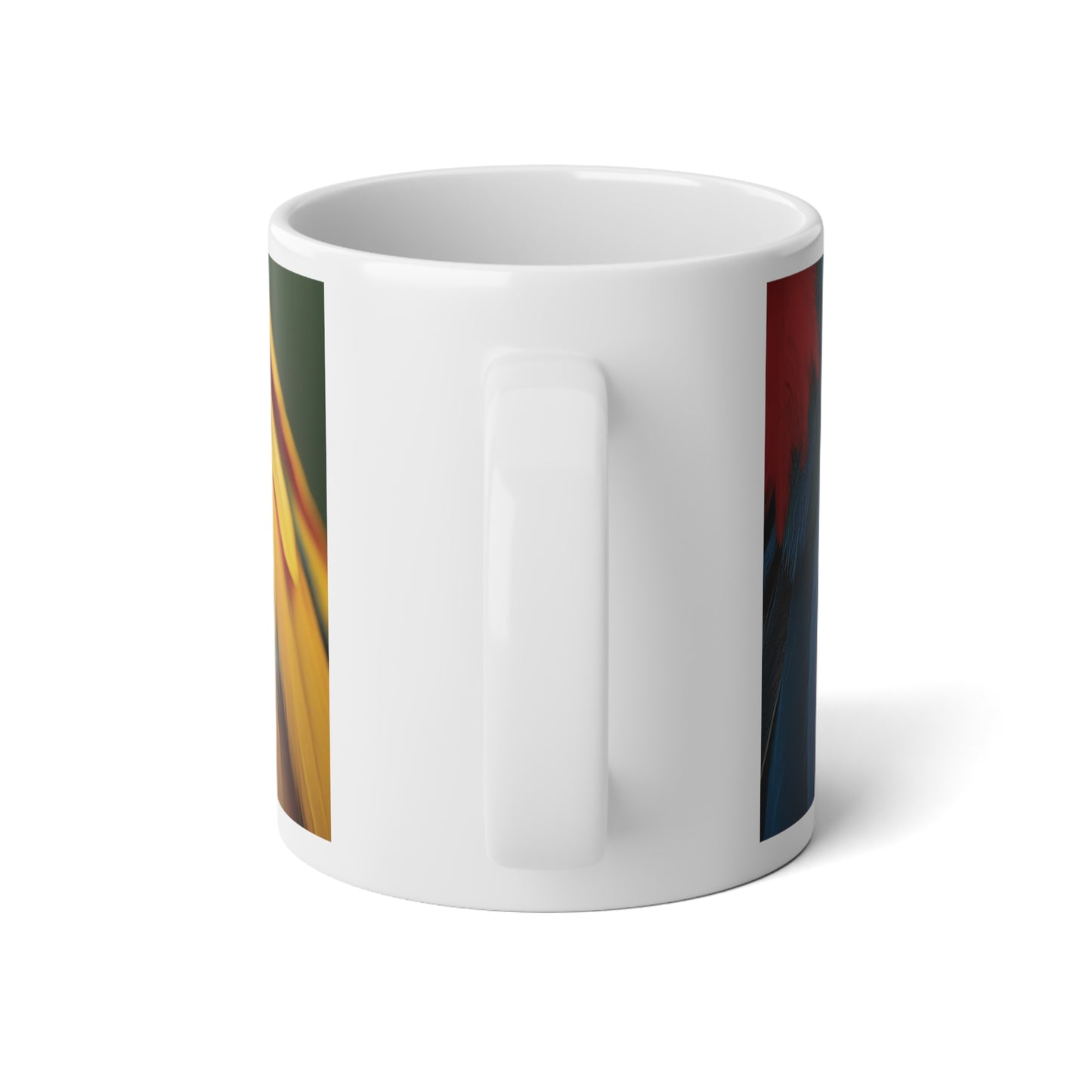 Jumbo Mug, 20oz, Macaw Feathers | Tropical Coffee Cup