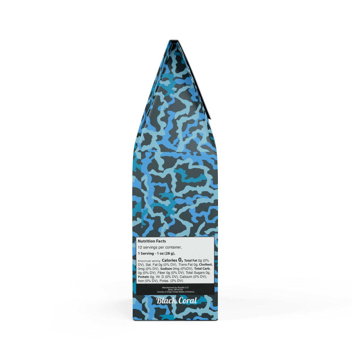 Black Coral Blend™ (Dark French Roast) Specialty Grade Craft Coffee / Coral Threads, Blue