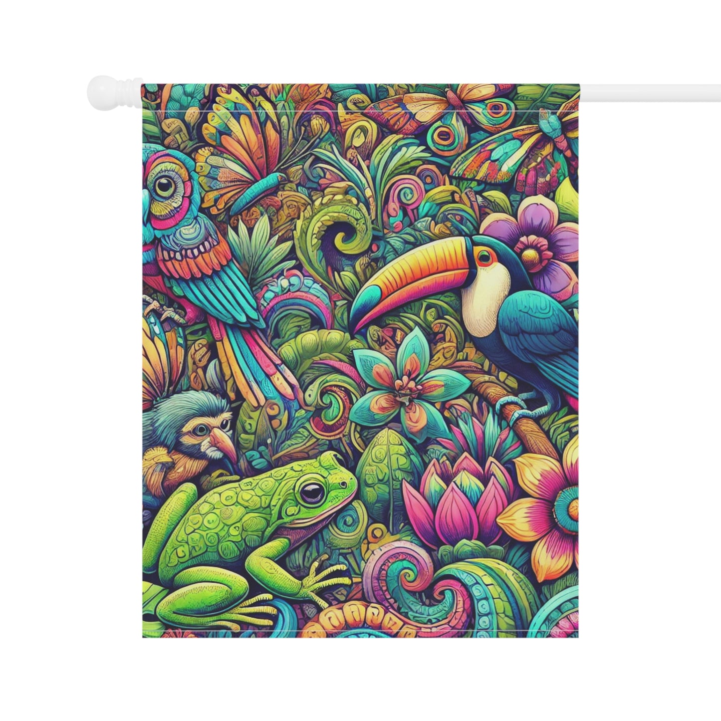 Tropical Garden Flag - Perfect for Outdoor Decor / Rainforest Funday