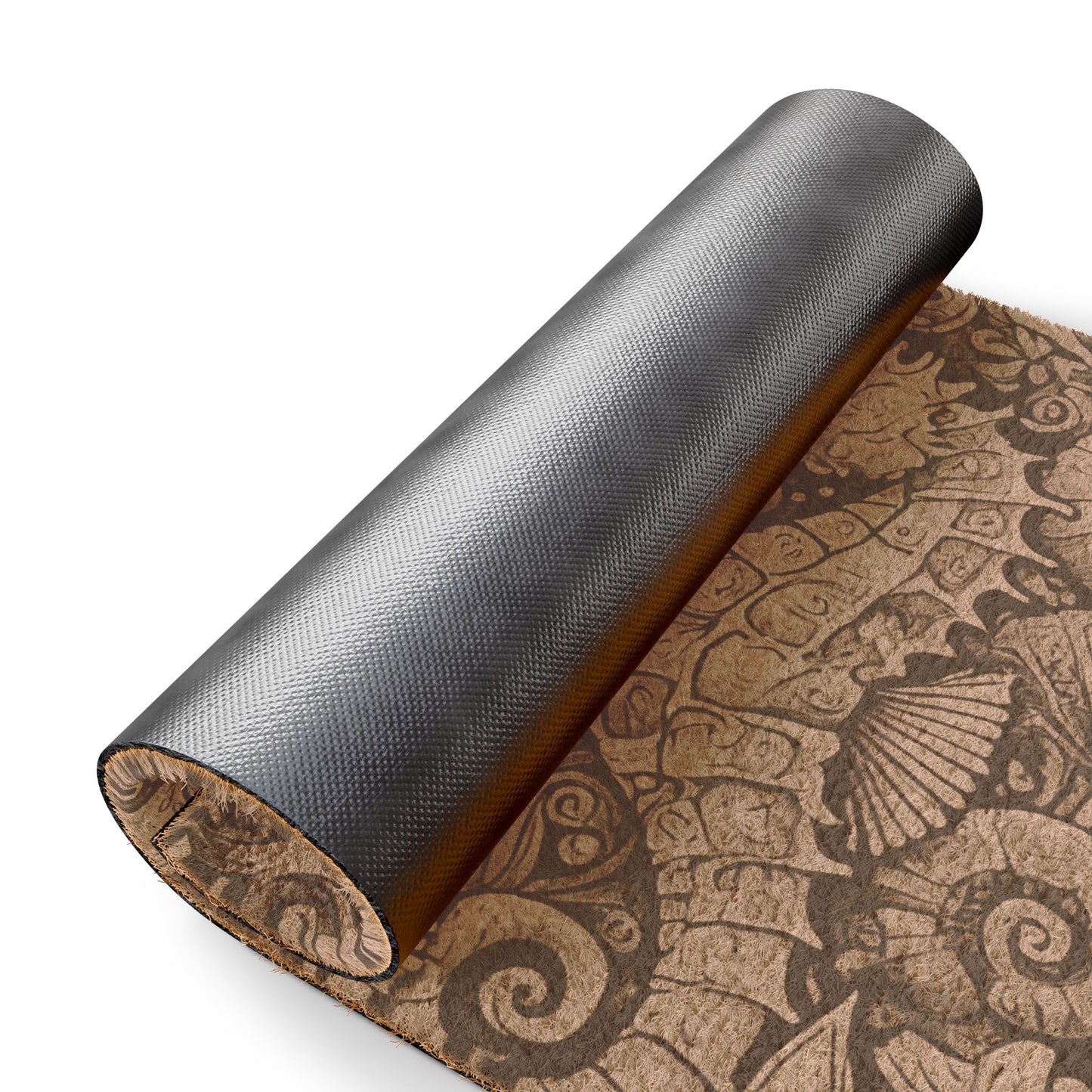 Tropical Doormat - Vibrant Coconut Fiber Entrance Mat / Seahorse Trio