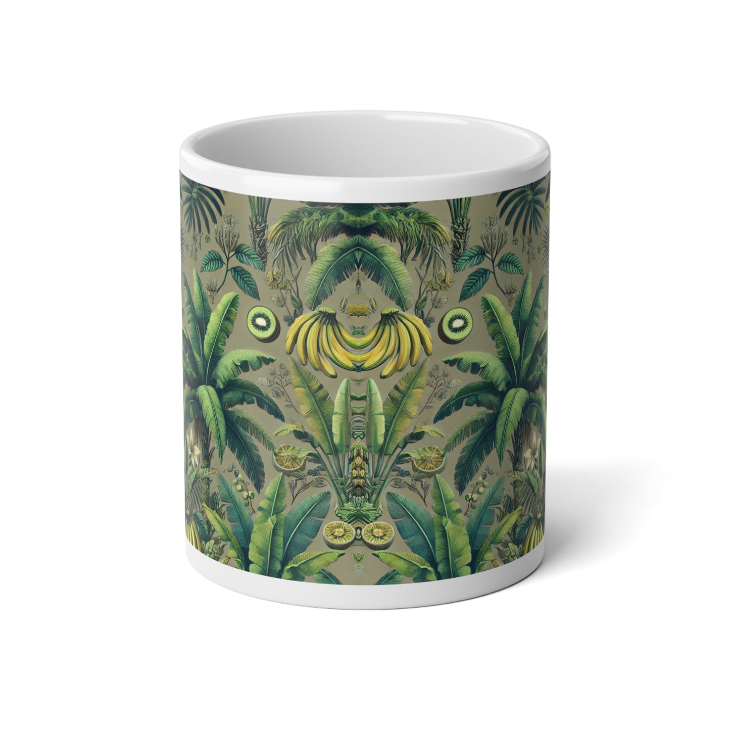Jumbo Mug, 20oz, More Tropical Fruit, Taupe | Tropical Coffee Cup