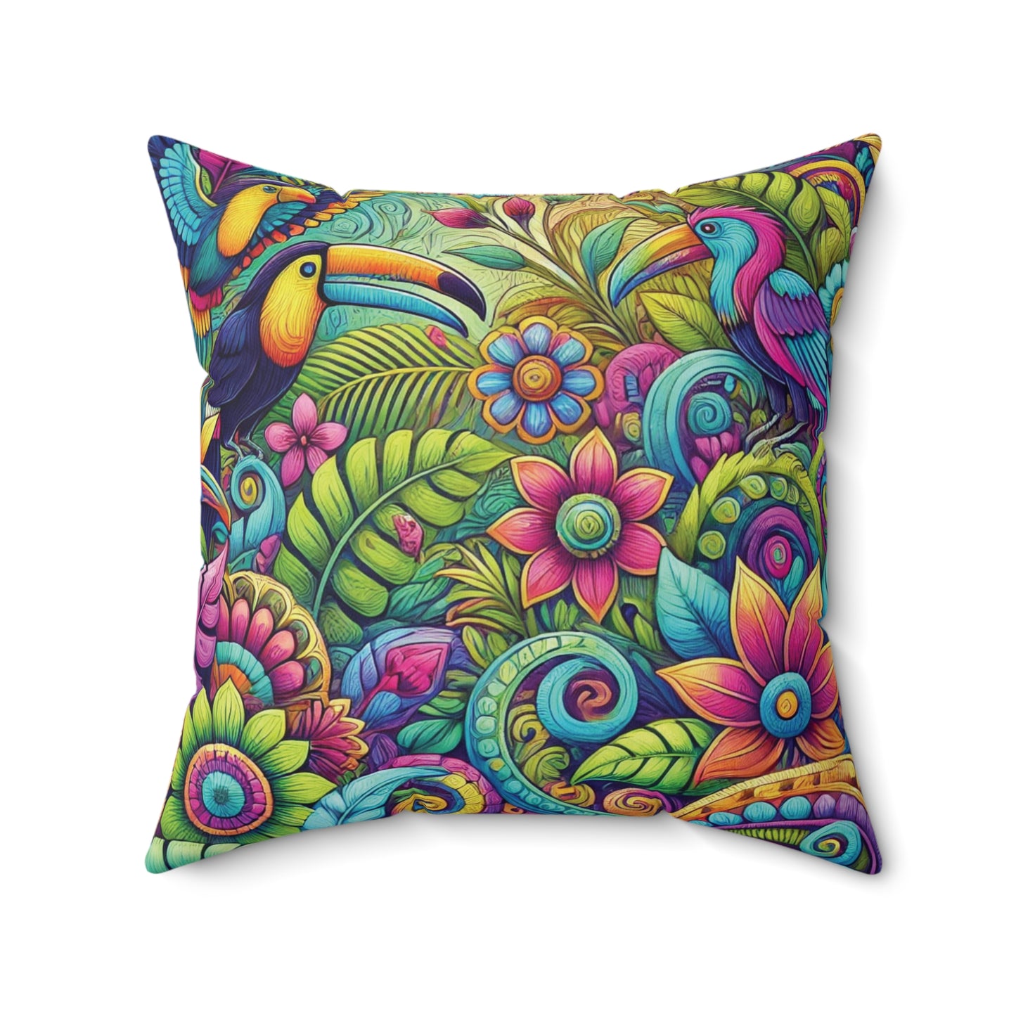 Decorative Pillow - Accent Cushion, 4 Sizes / Rainforest Music