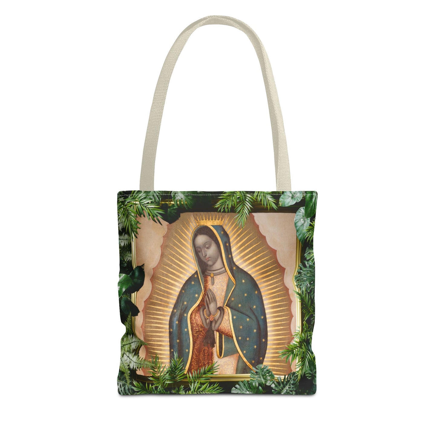 Religious Our Lady of Guadalupe Tropical Tote Bag - 3 Sizes