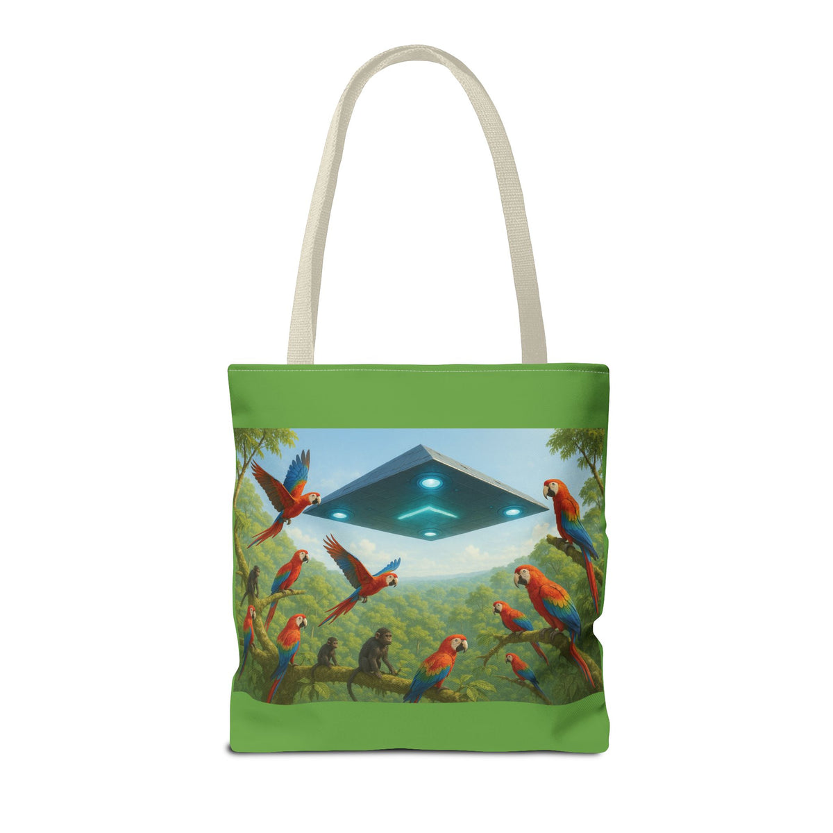 UFO and Macaws Tote Bag - 3 Sizes