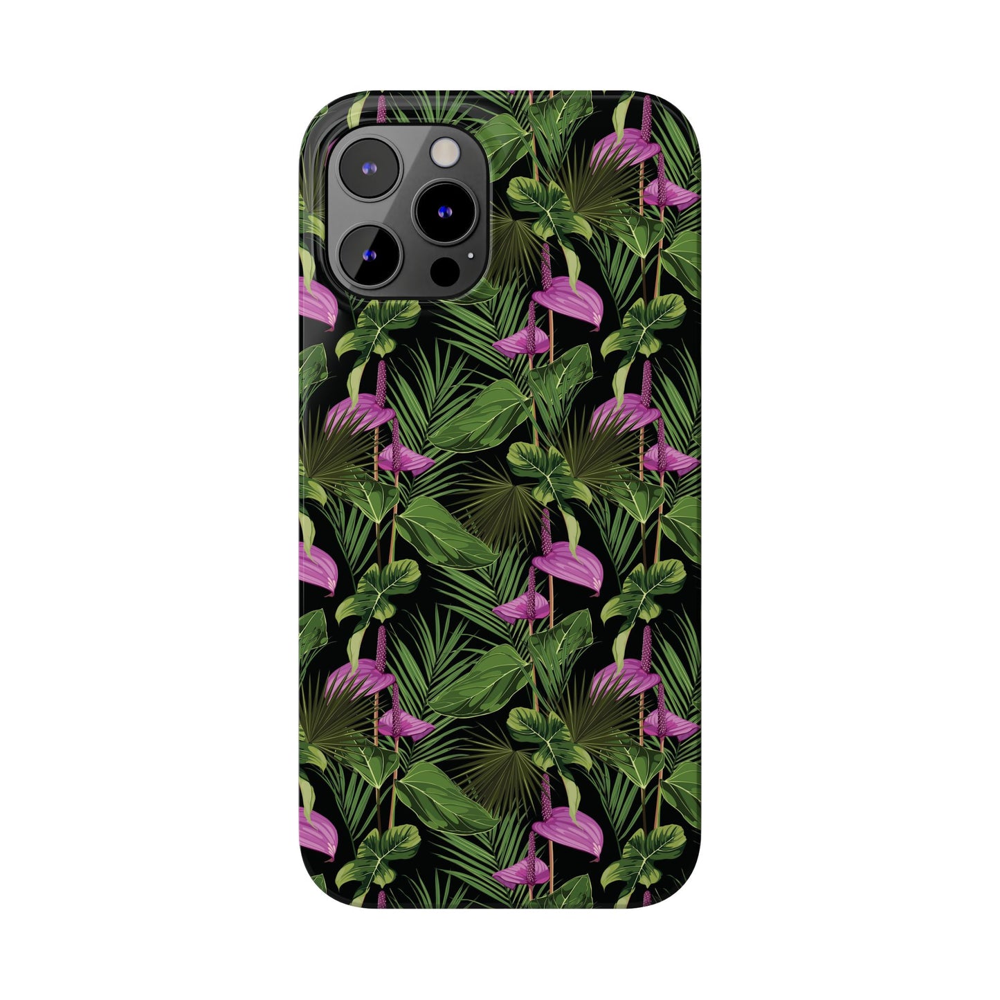 Slim Phone Cases - Anthurium and Palm